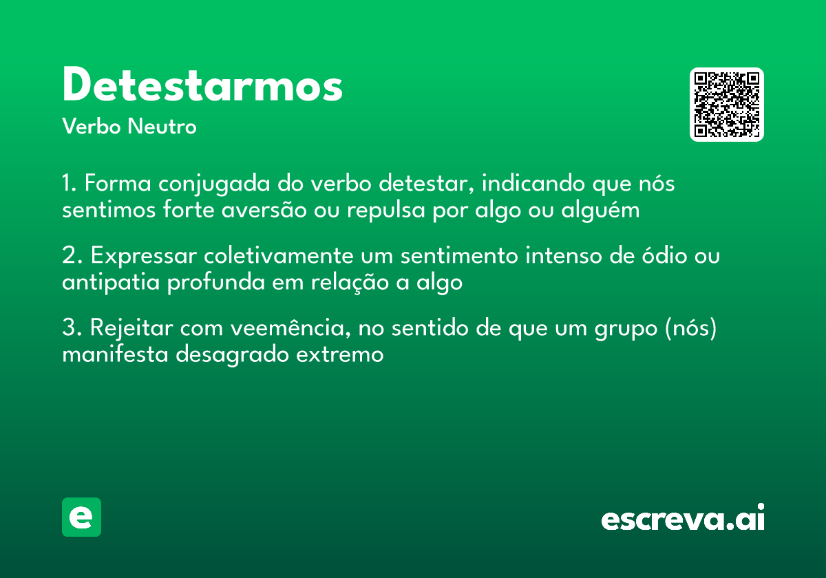 detestarmos
