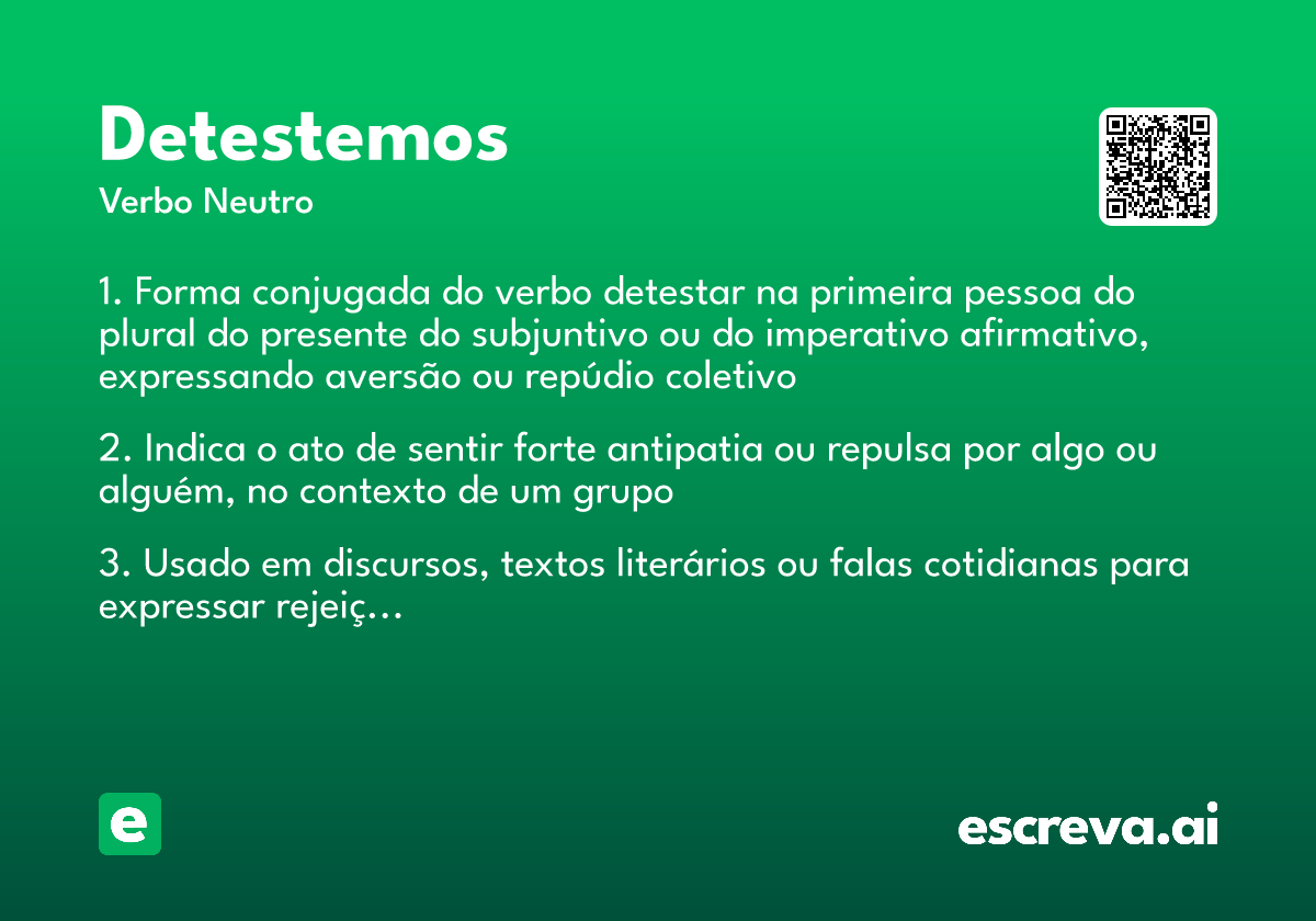 detestemos