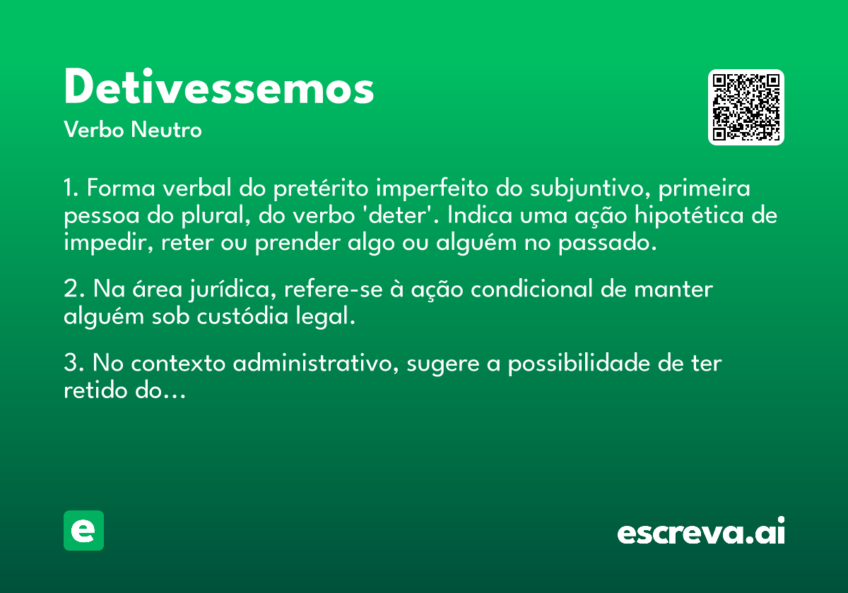 detivessemos