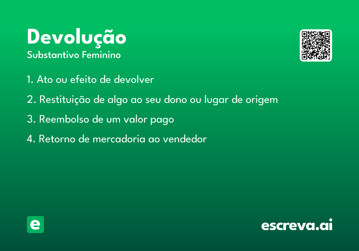 devolução