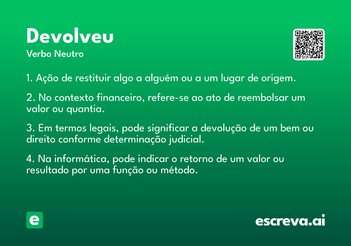 devolveu
