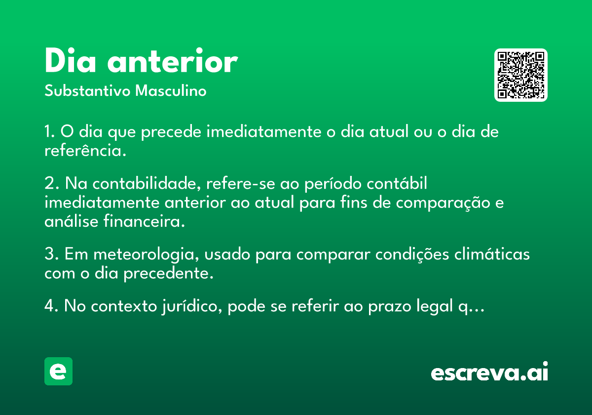 dia anterior