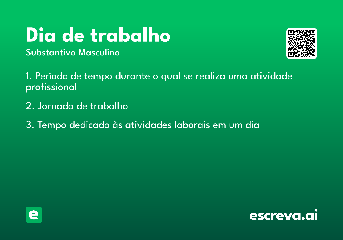 dia de trabalho