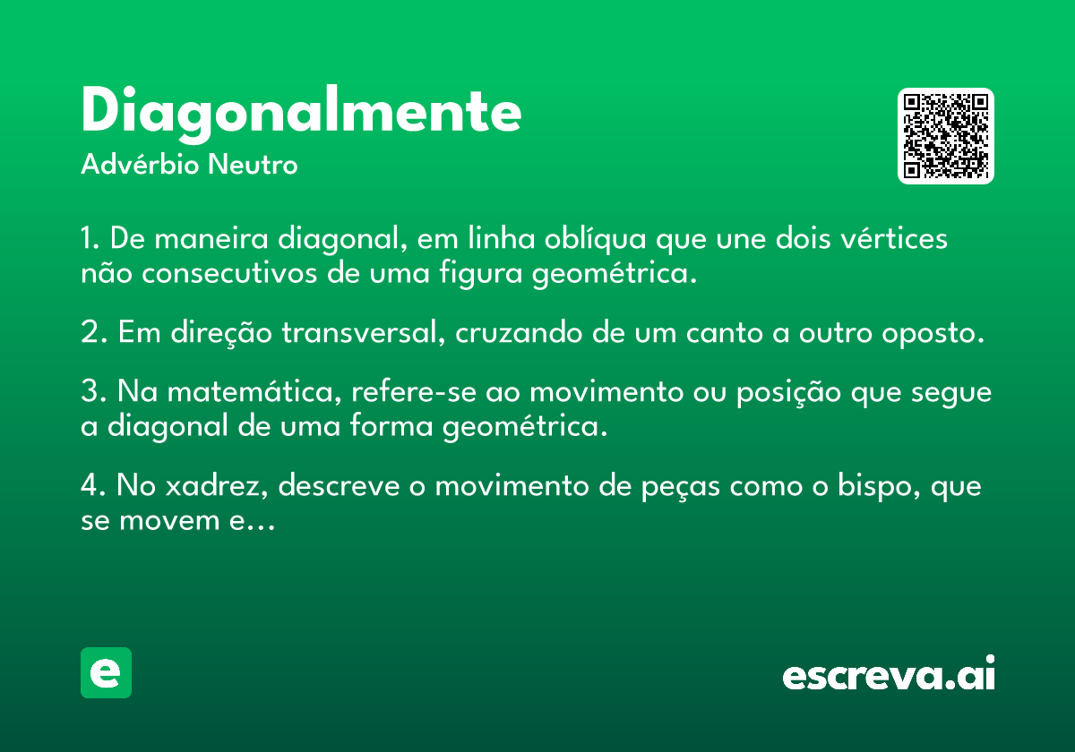 diagonalmente