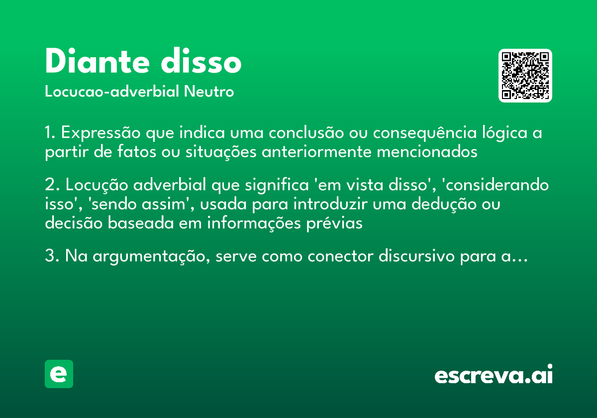 diante disso