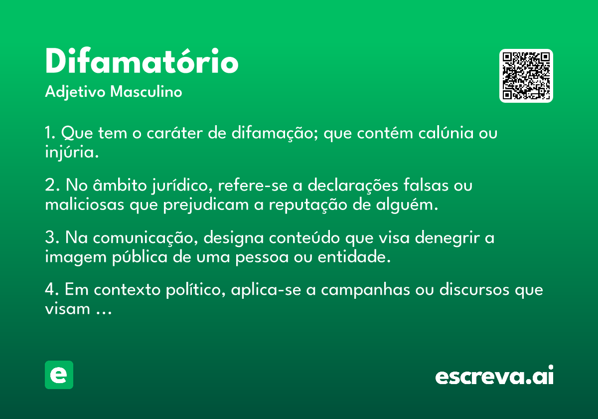 difamatório