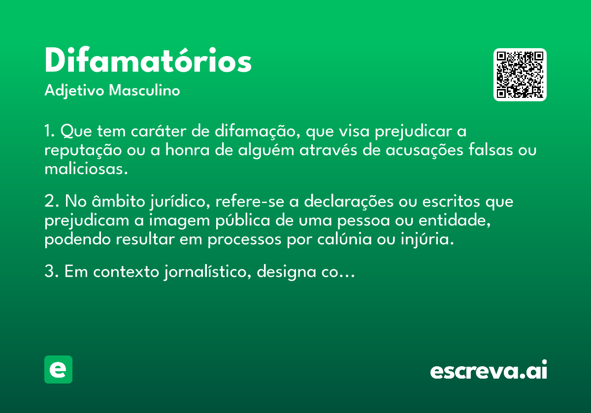 difamatórios