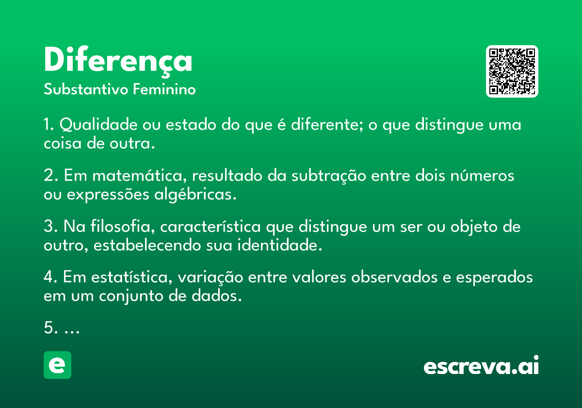 diferença