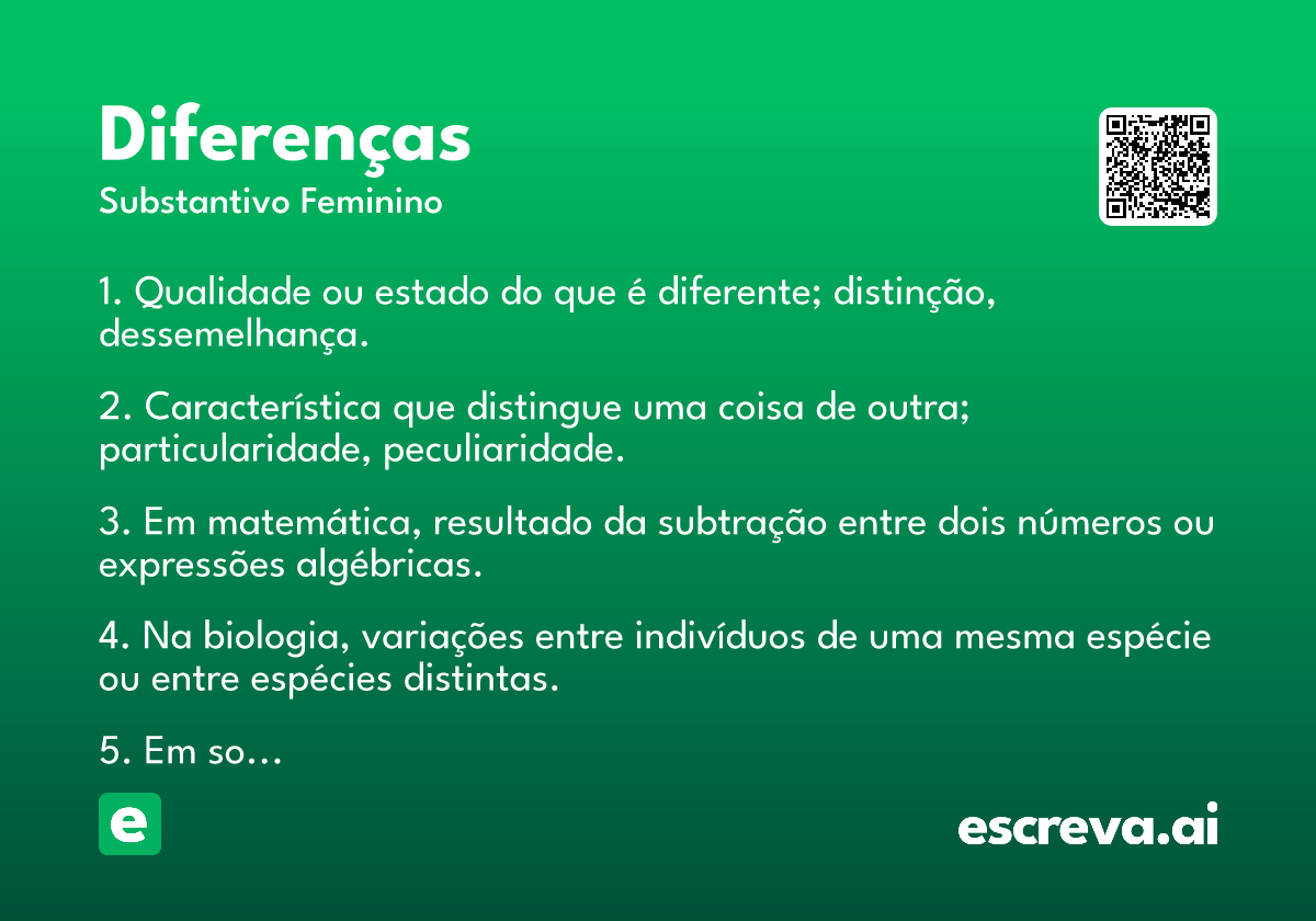 diferenças