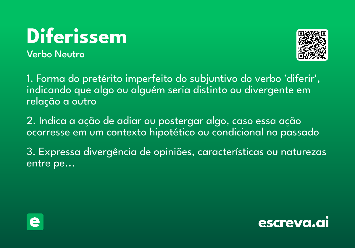 diferissem