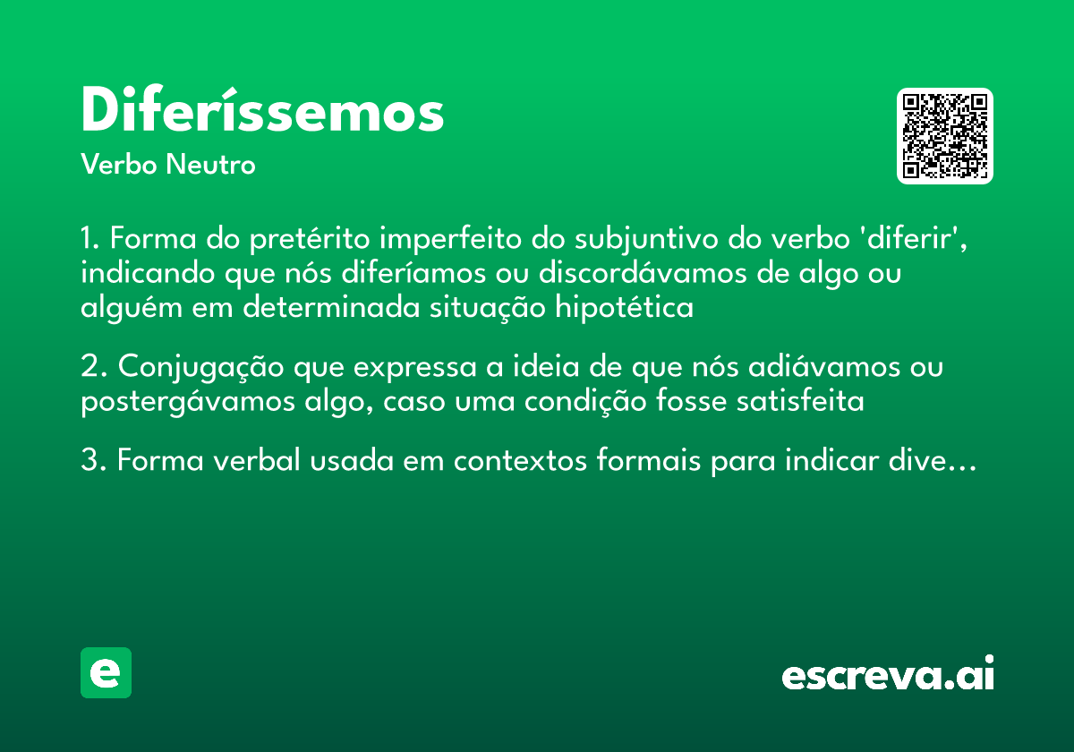 diferíssemos