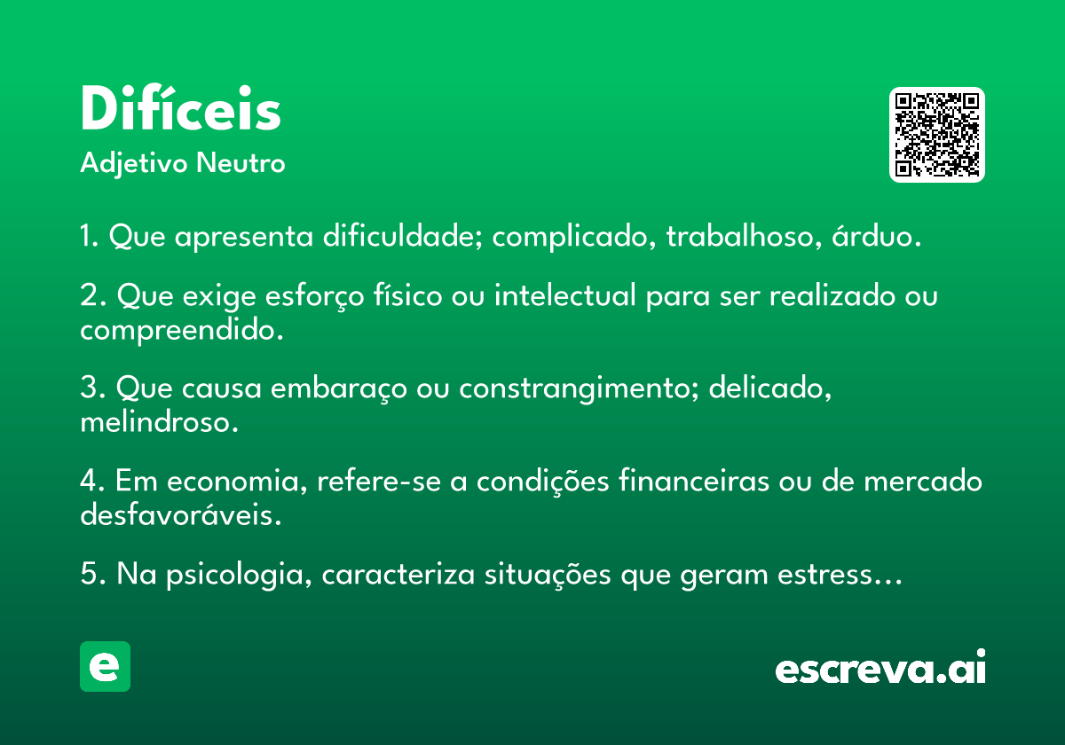 difíceis