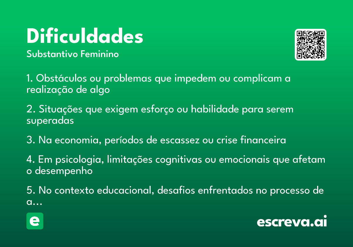 dificuldades