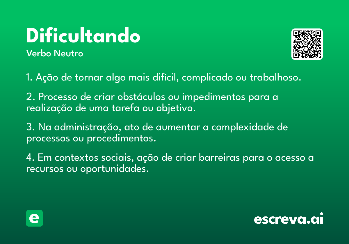dificultando