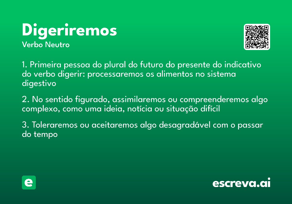 digeriremos