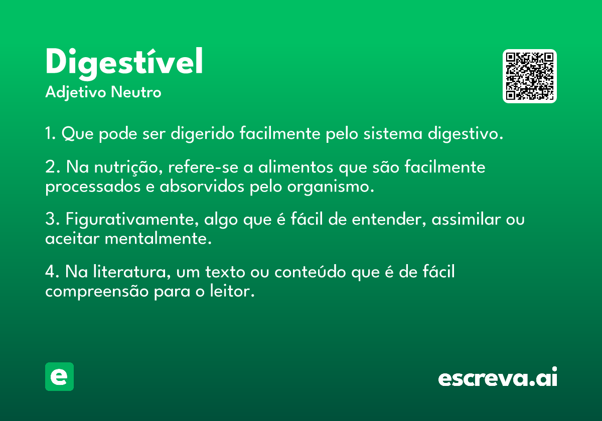 digestível
