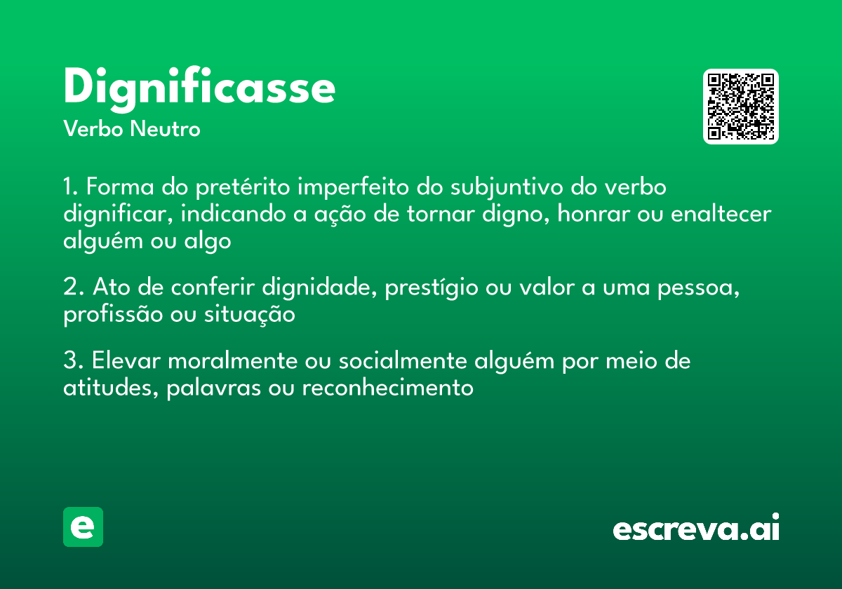 dignificasse
