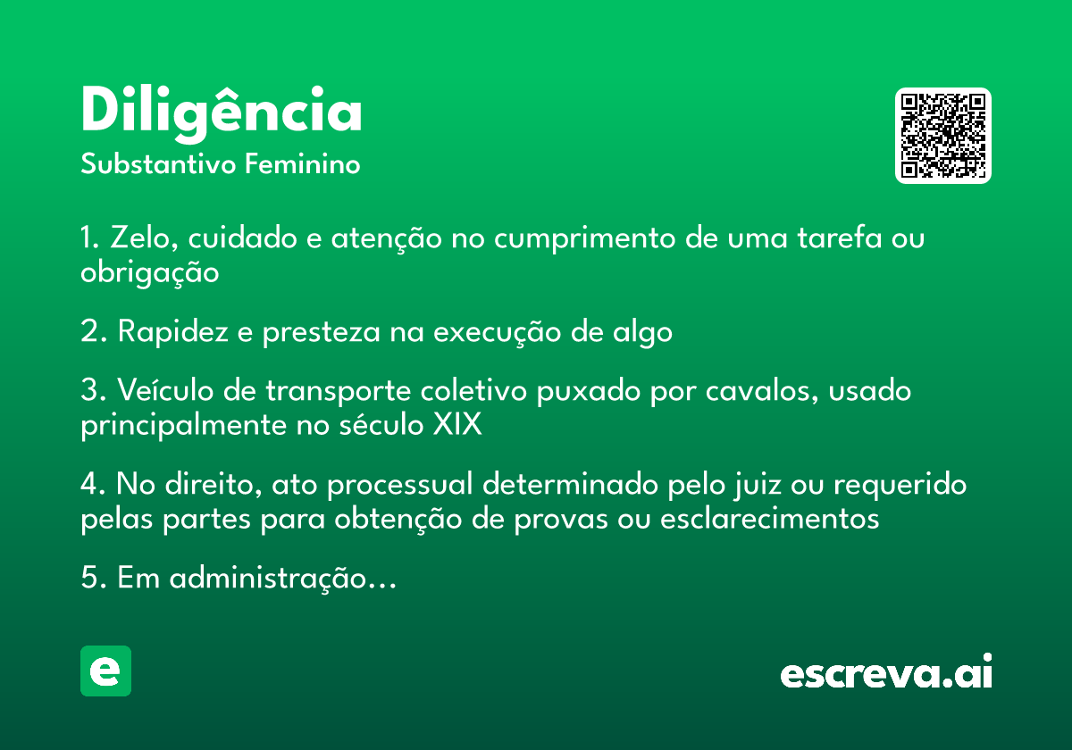 diligência