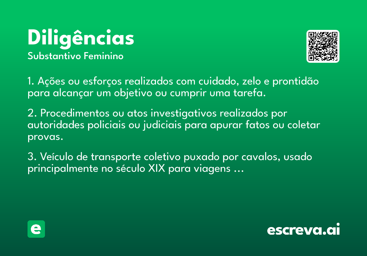 diligências