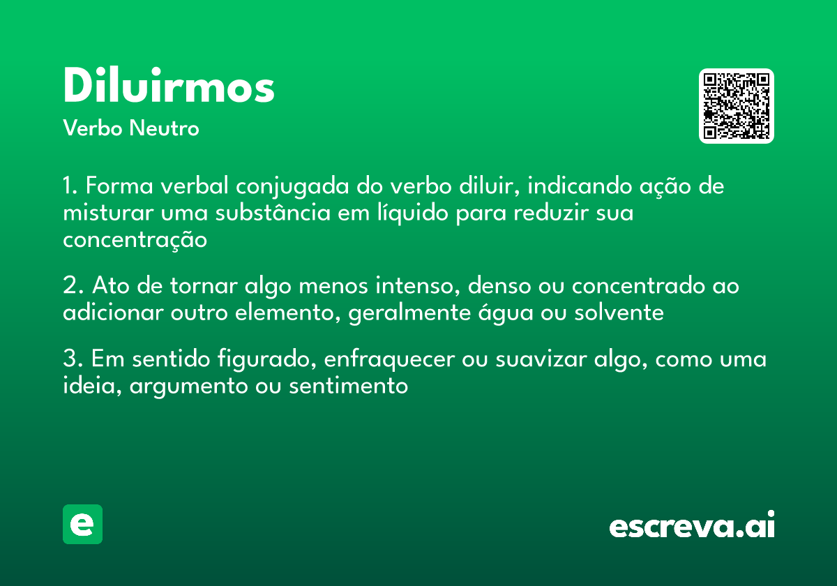 diluirmos