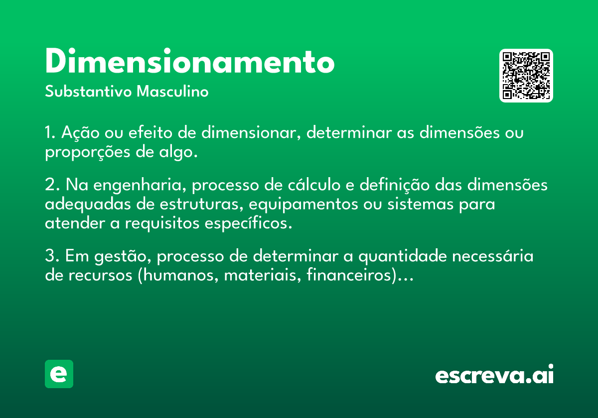 dimensionamento