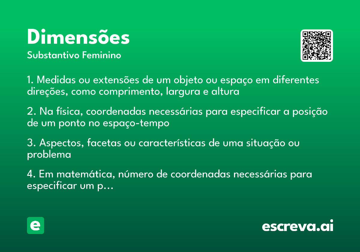 dimensões
