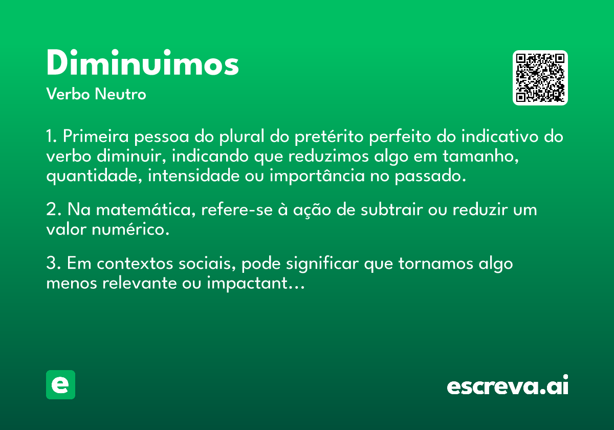diminuimos