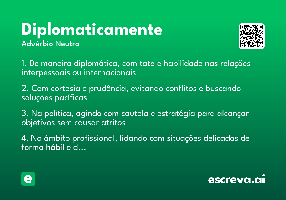 diplomaticamente