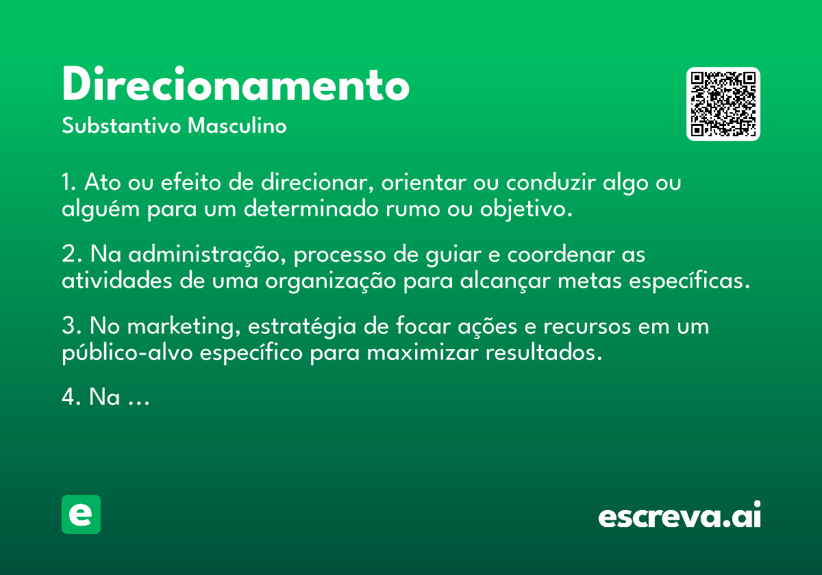 direcionamento