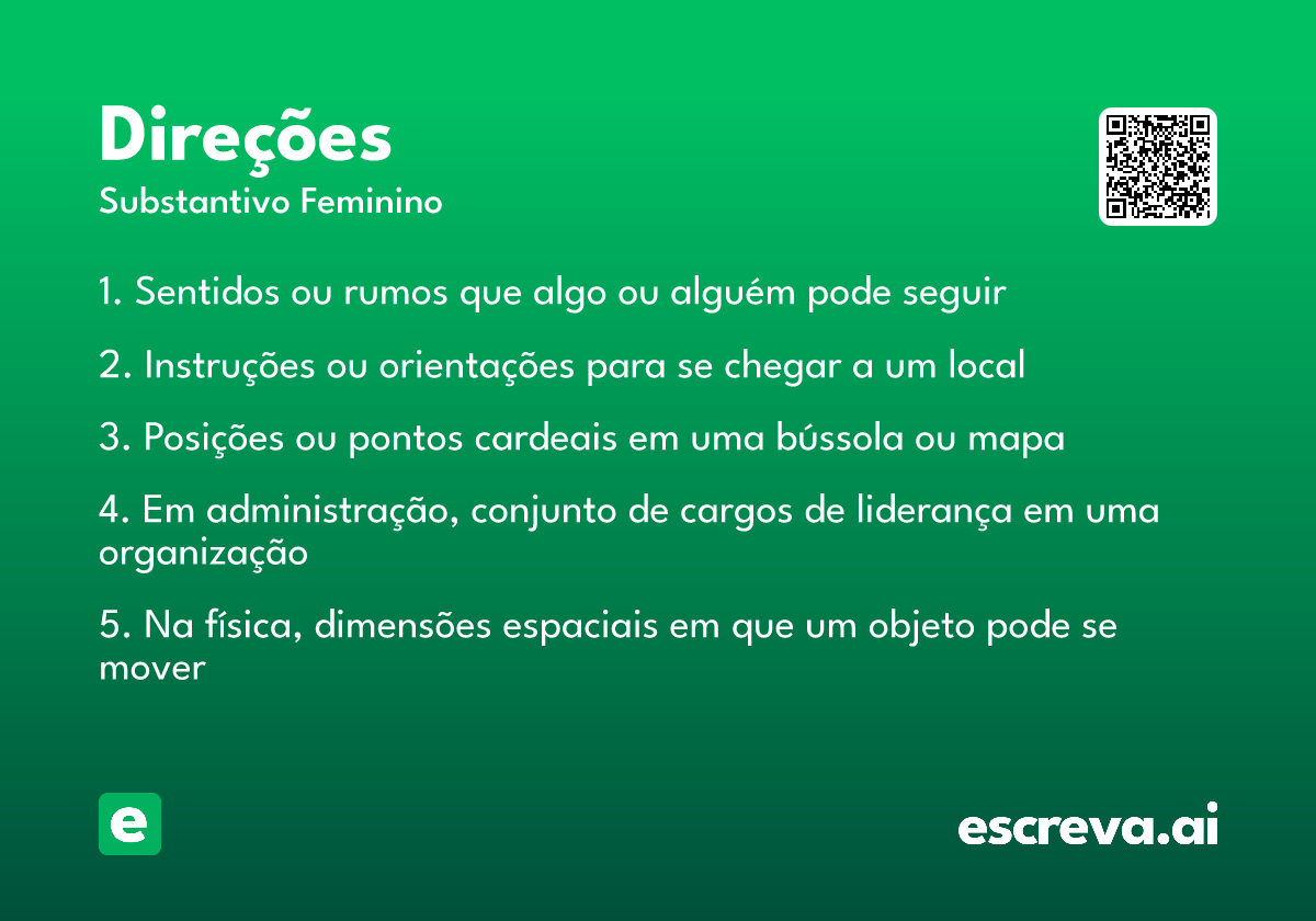 direções
