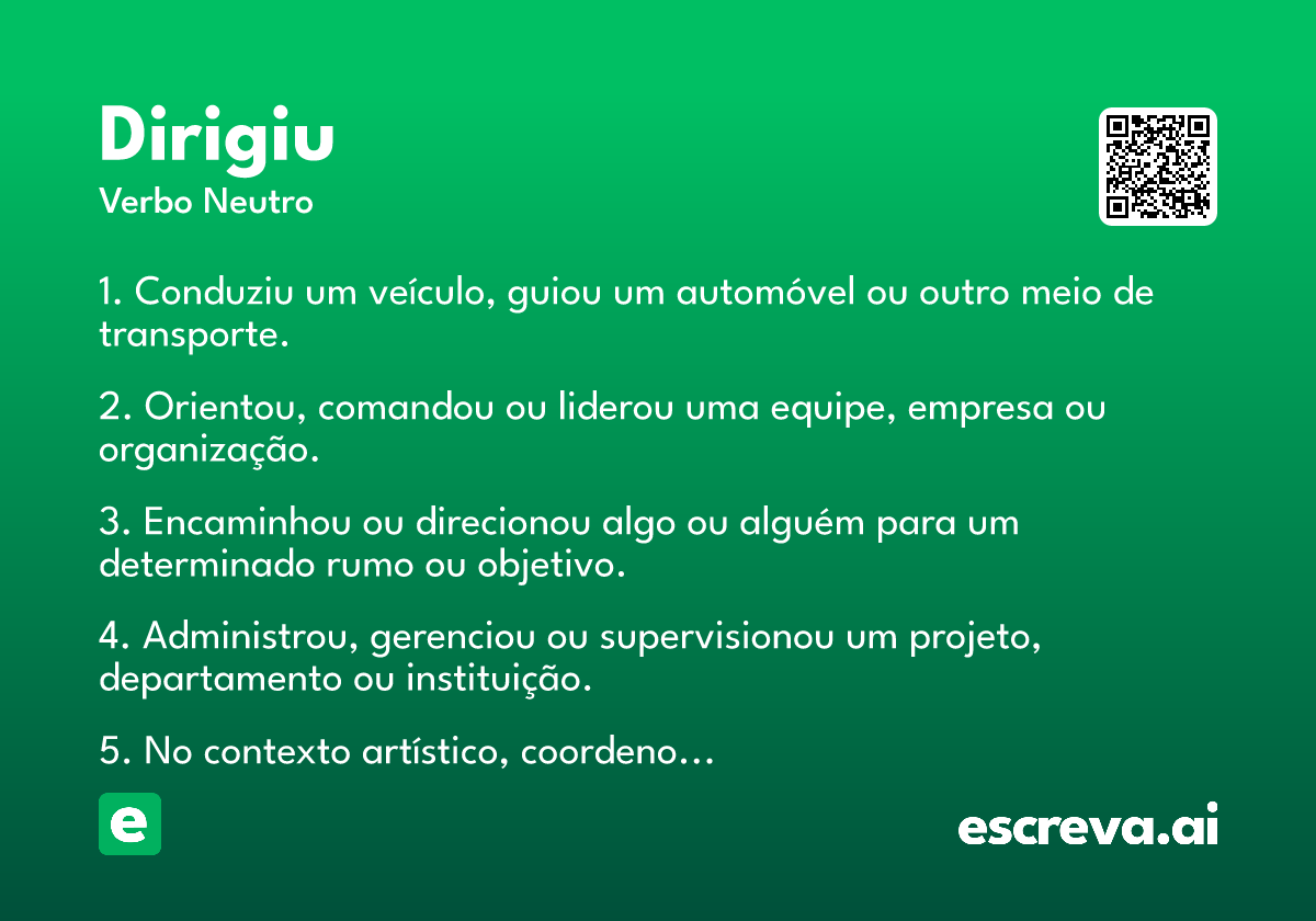 dirigiu
