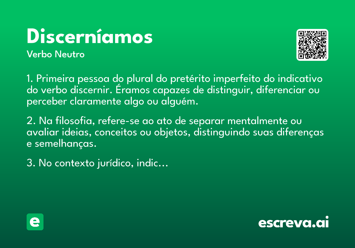 discerníamos