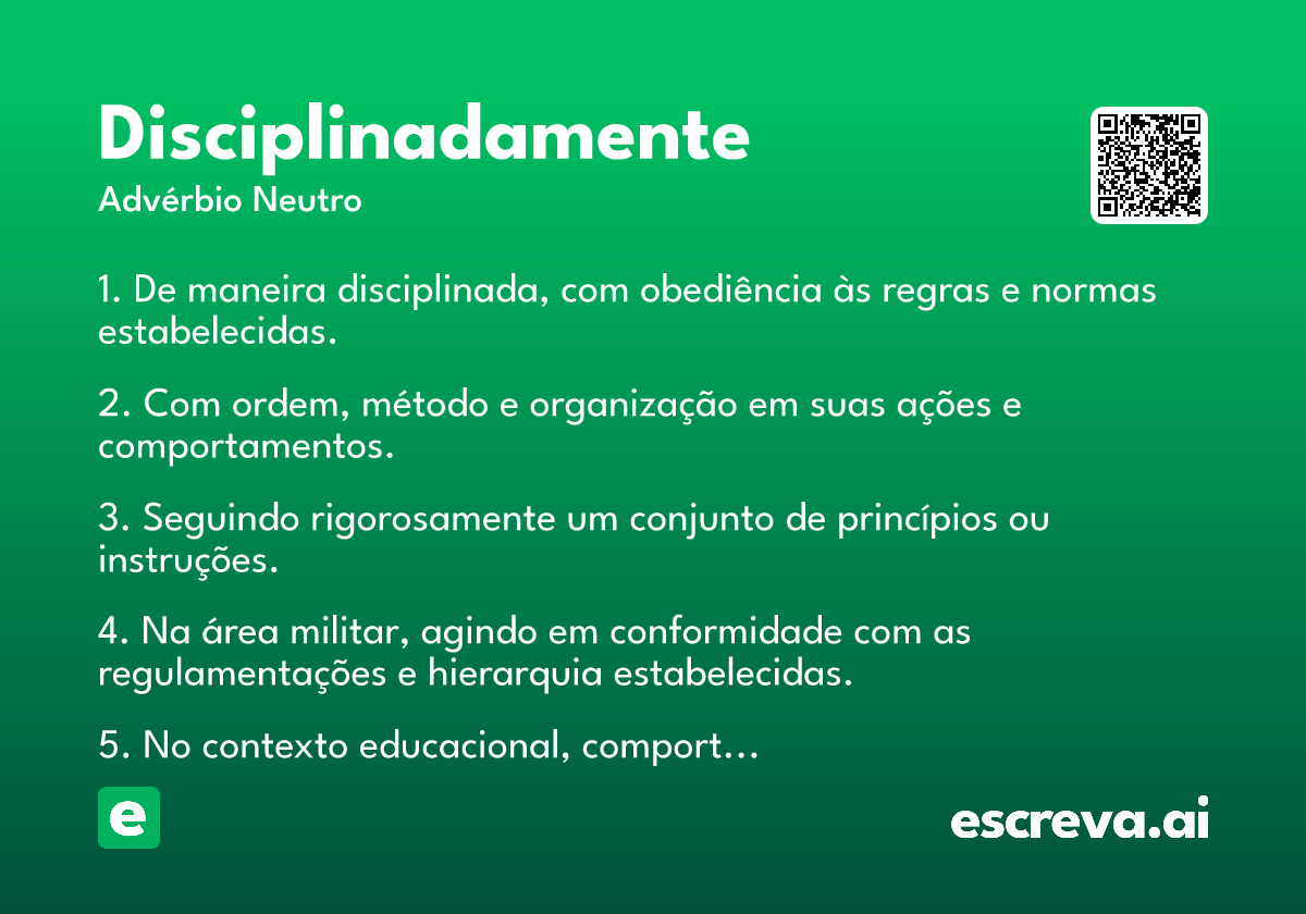 disciplinadamente