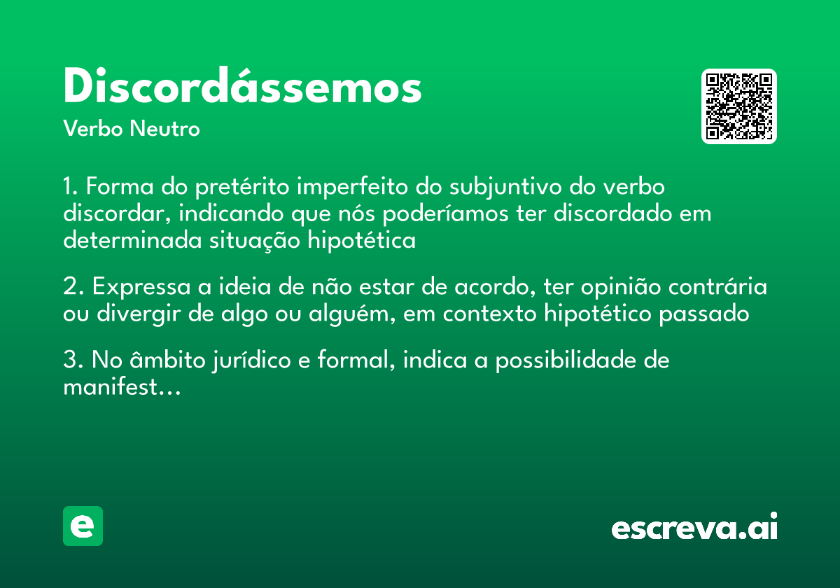 discordássemos