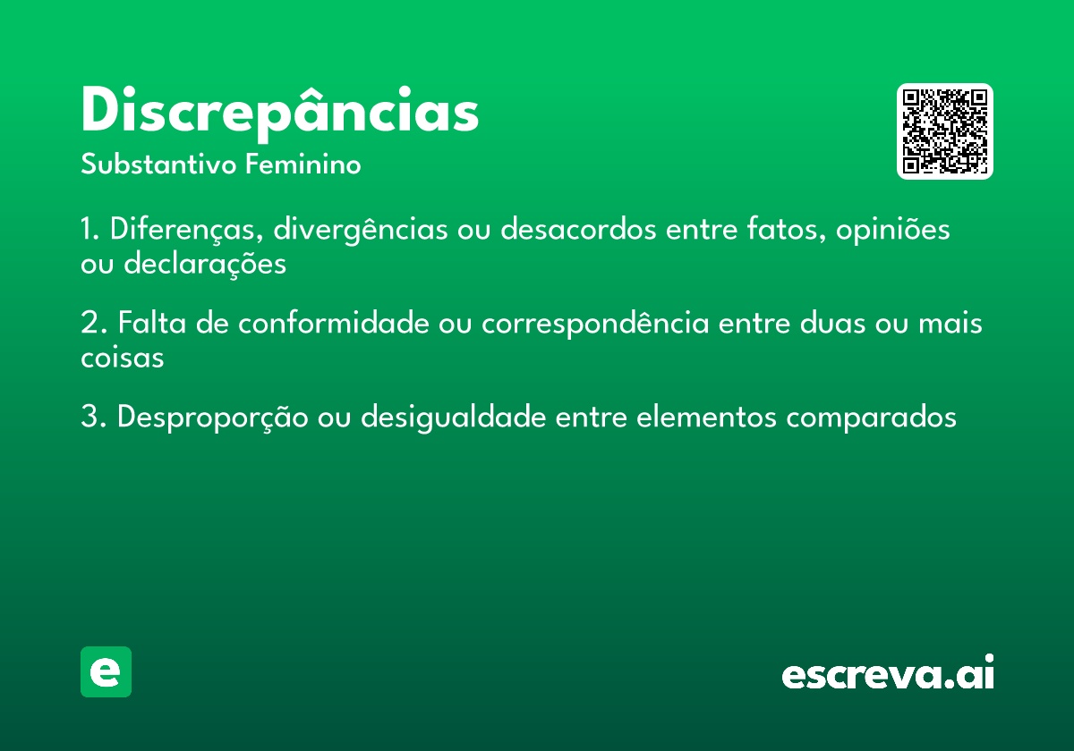 discrepâncias