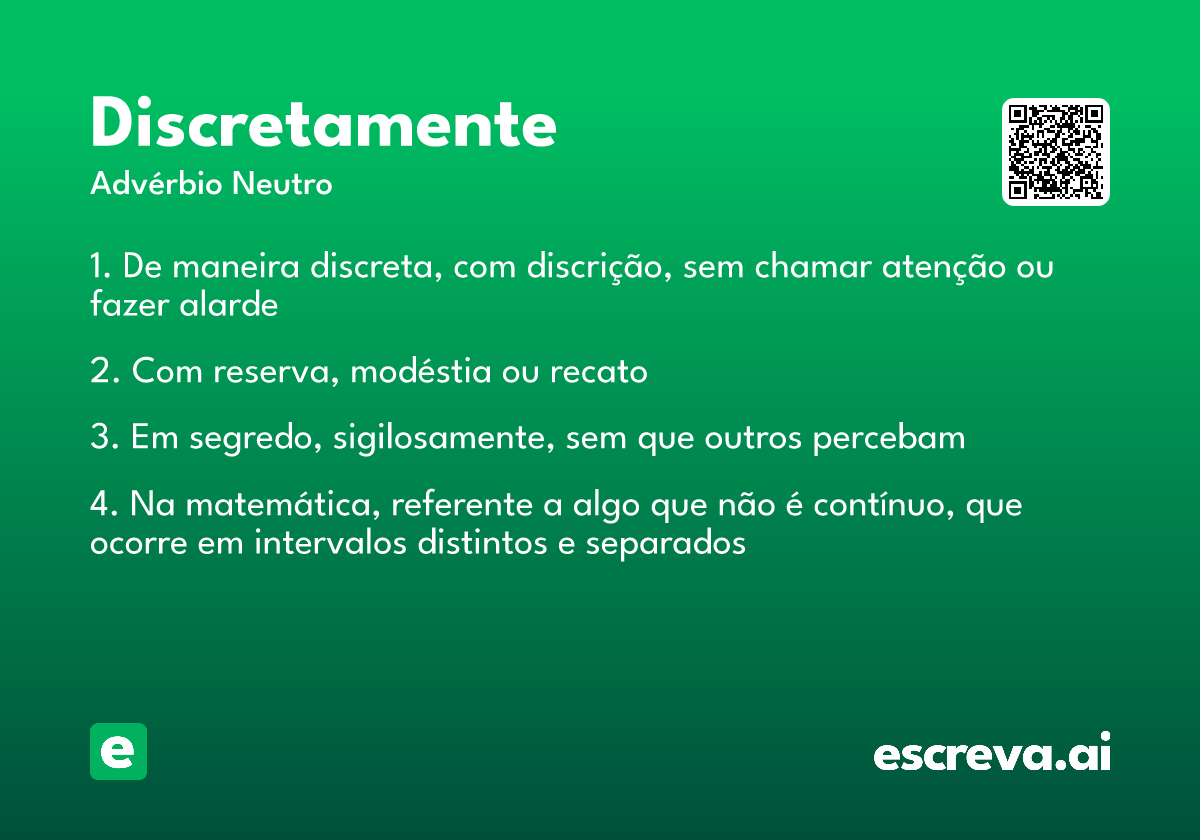 discretamente
