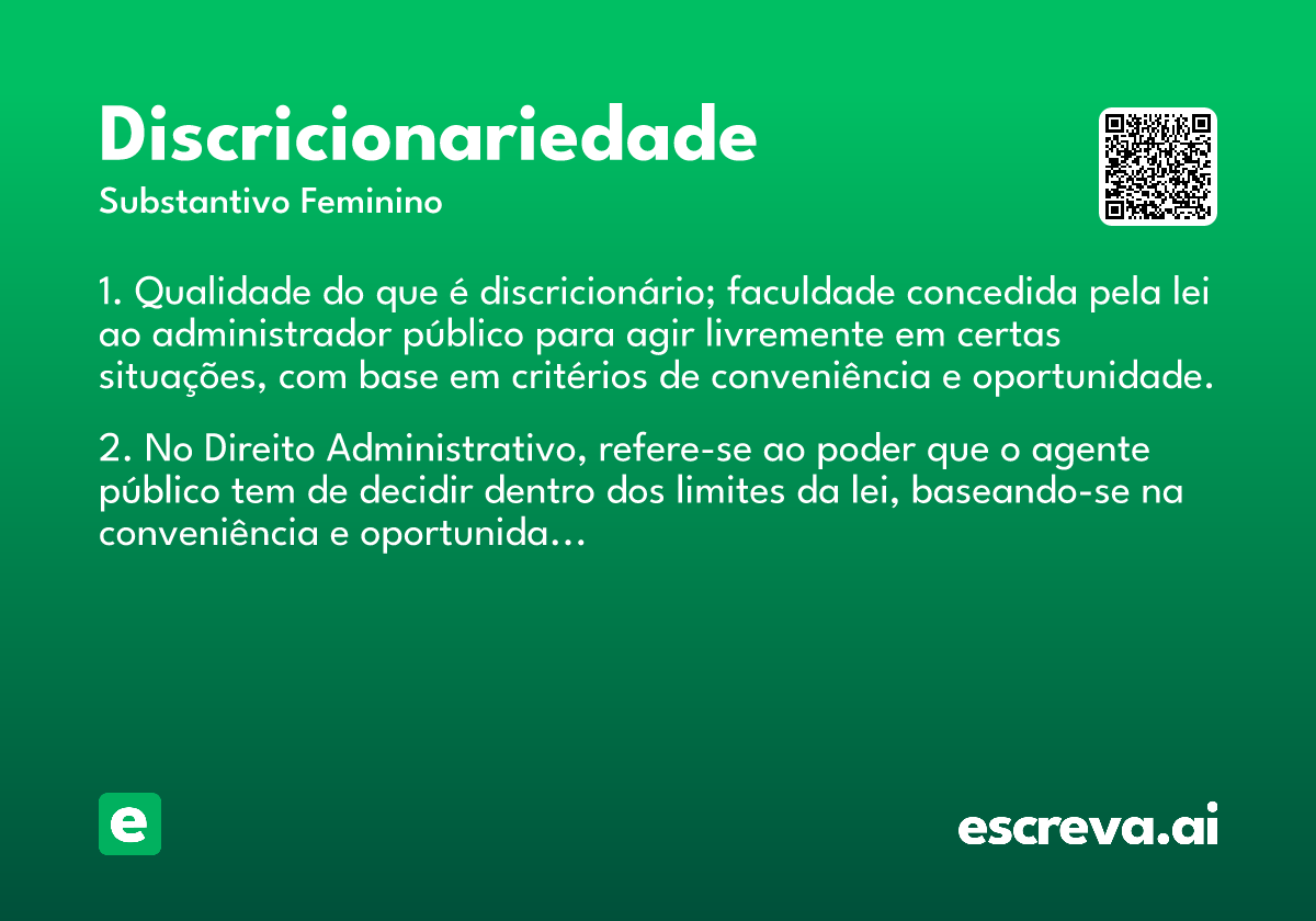 discricionariedade