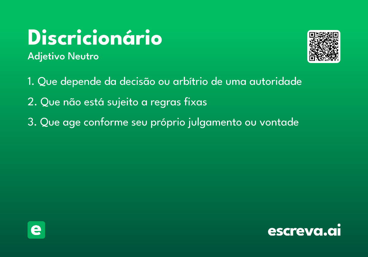 discricionário
