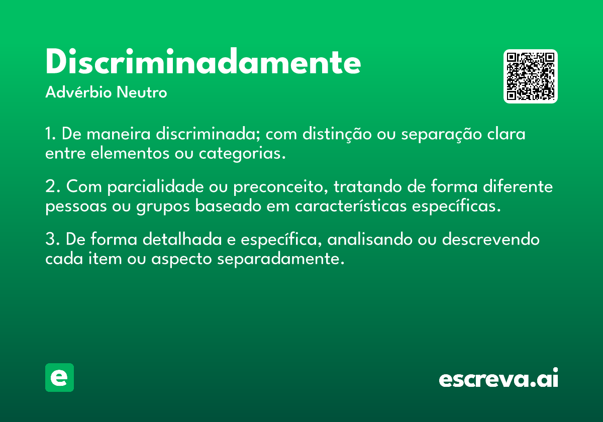 discriminadamente
