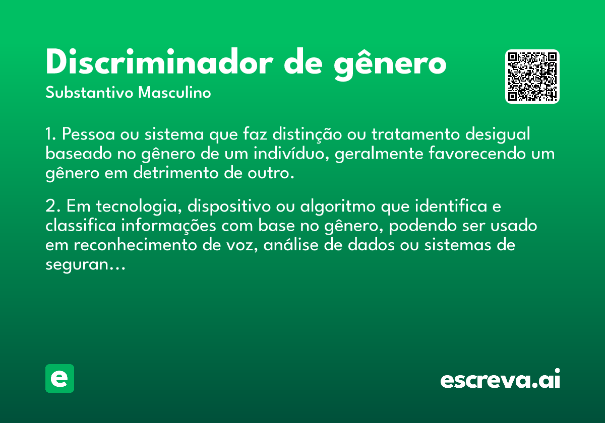 discriminador de gênero