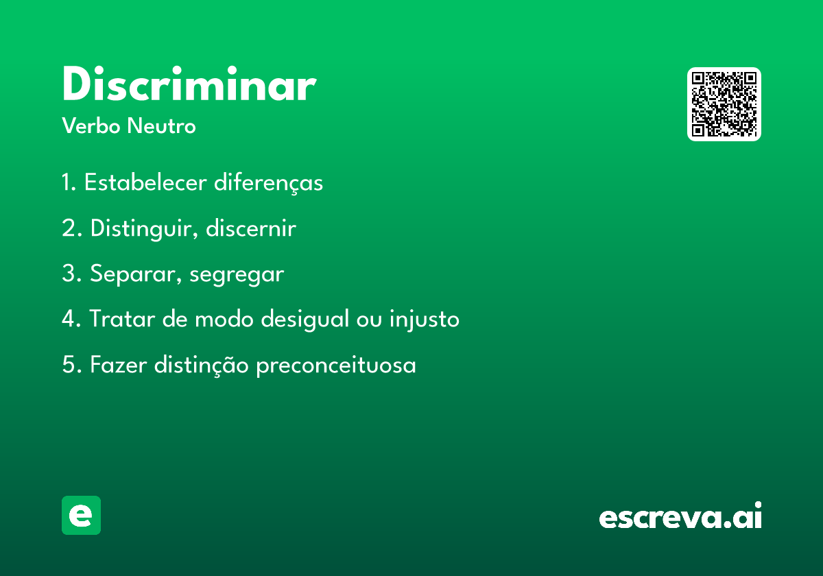 discriminar