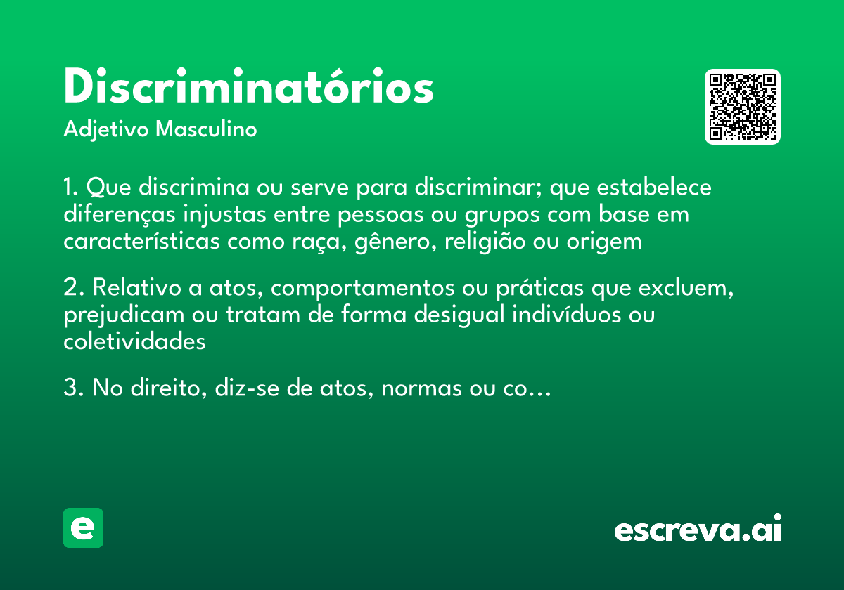 discriminatórios