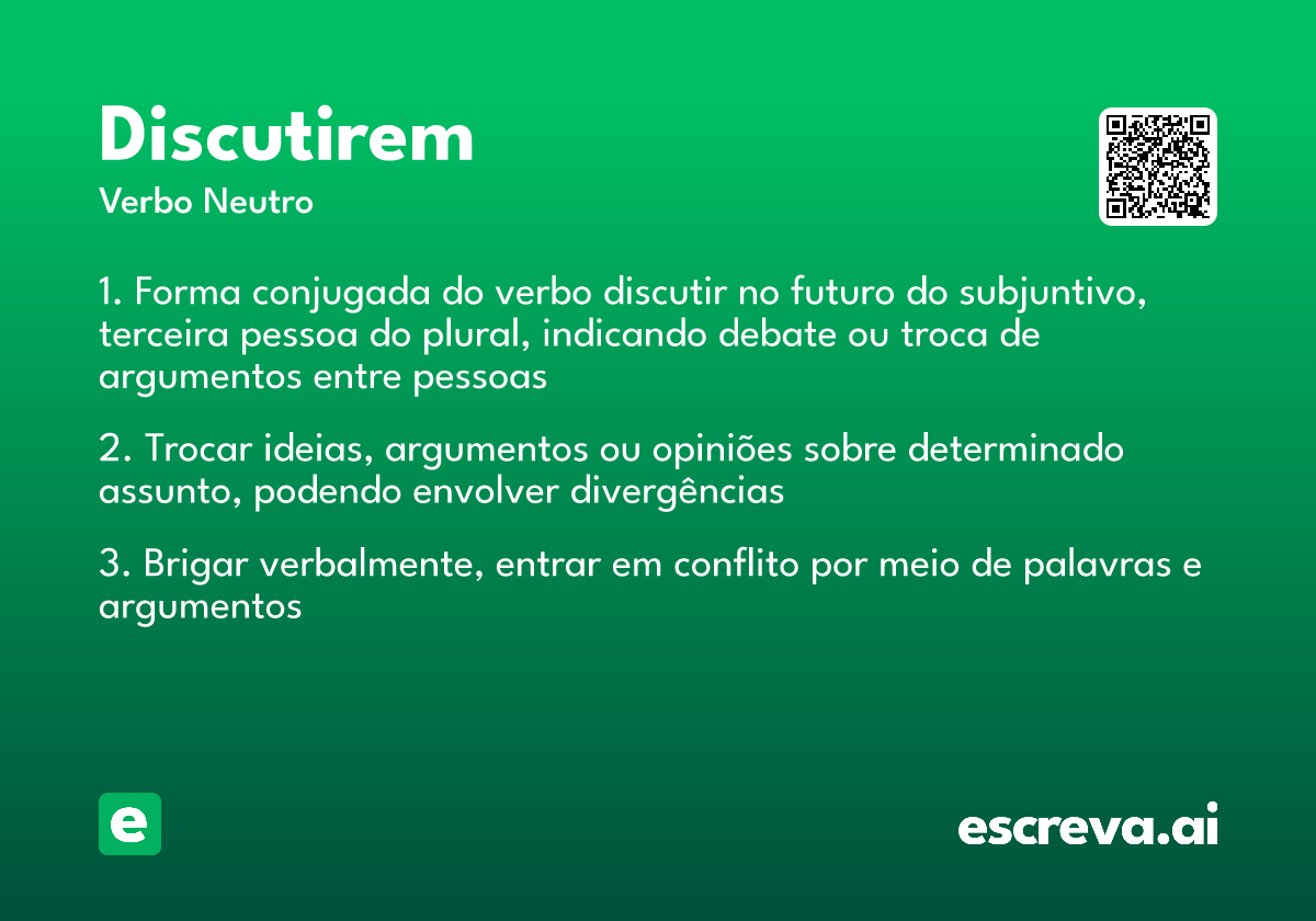 discutirem