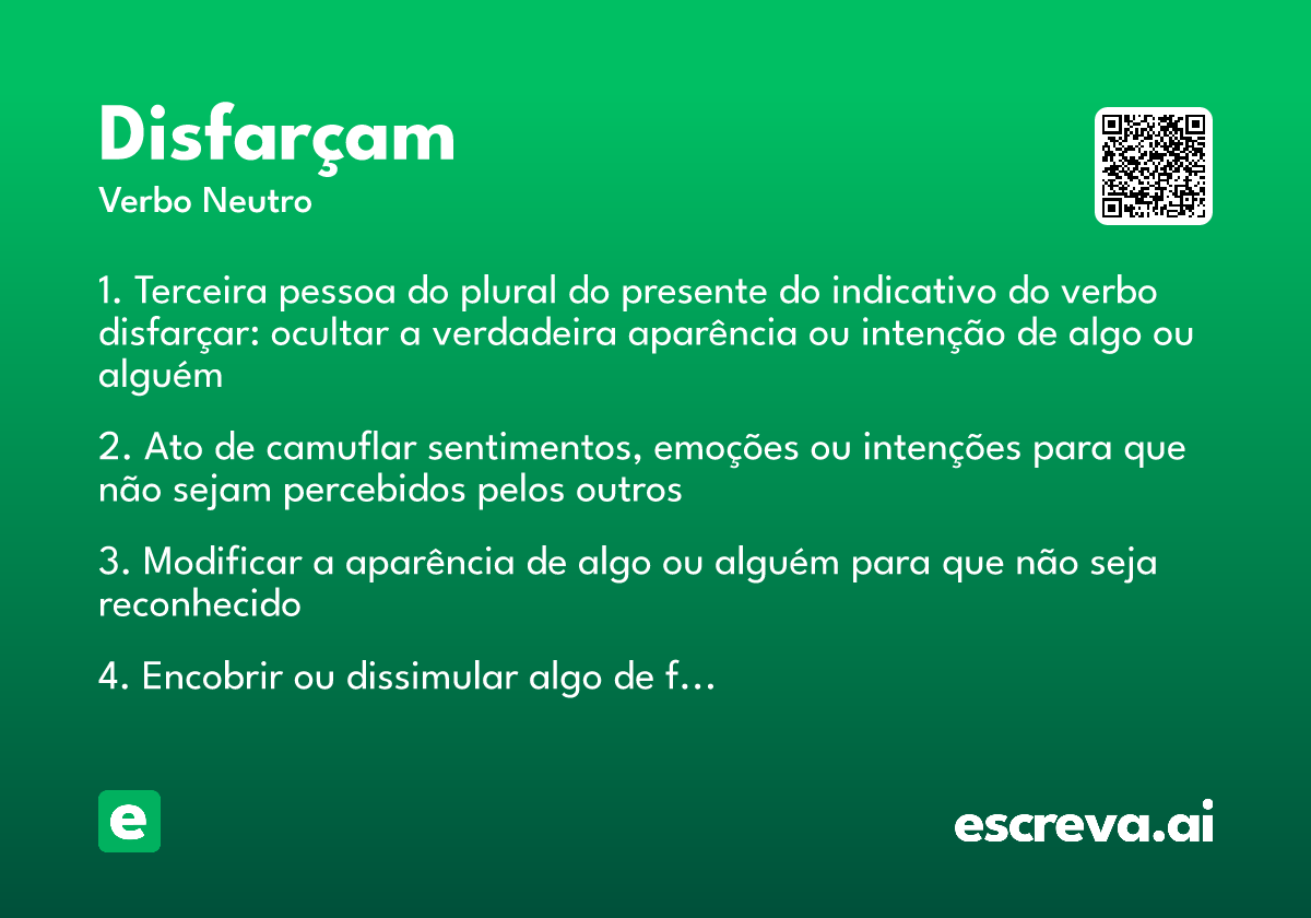 disfarçam