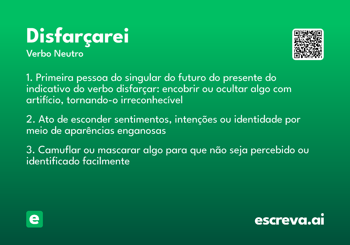 disfarçarei