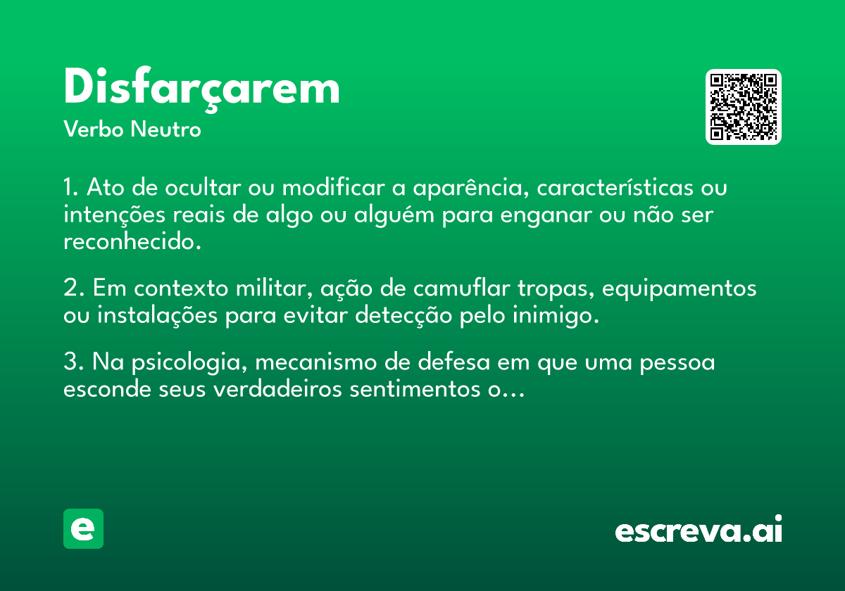 disfarçarem