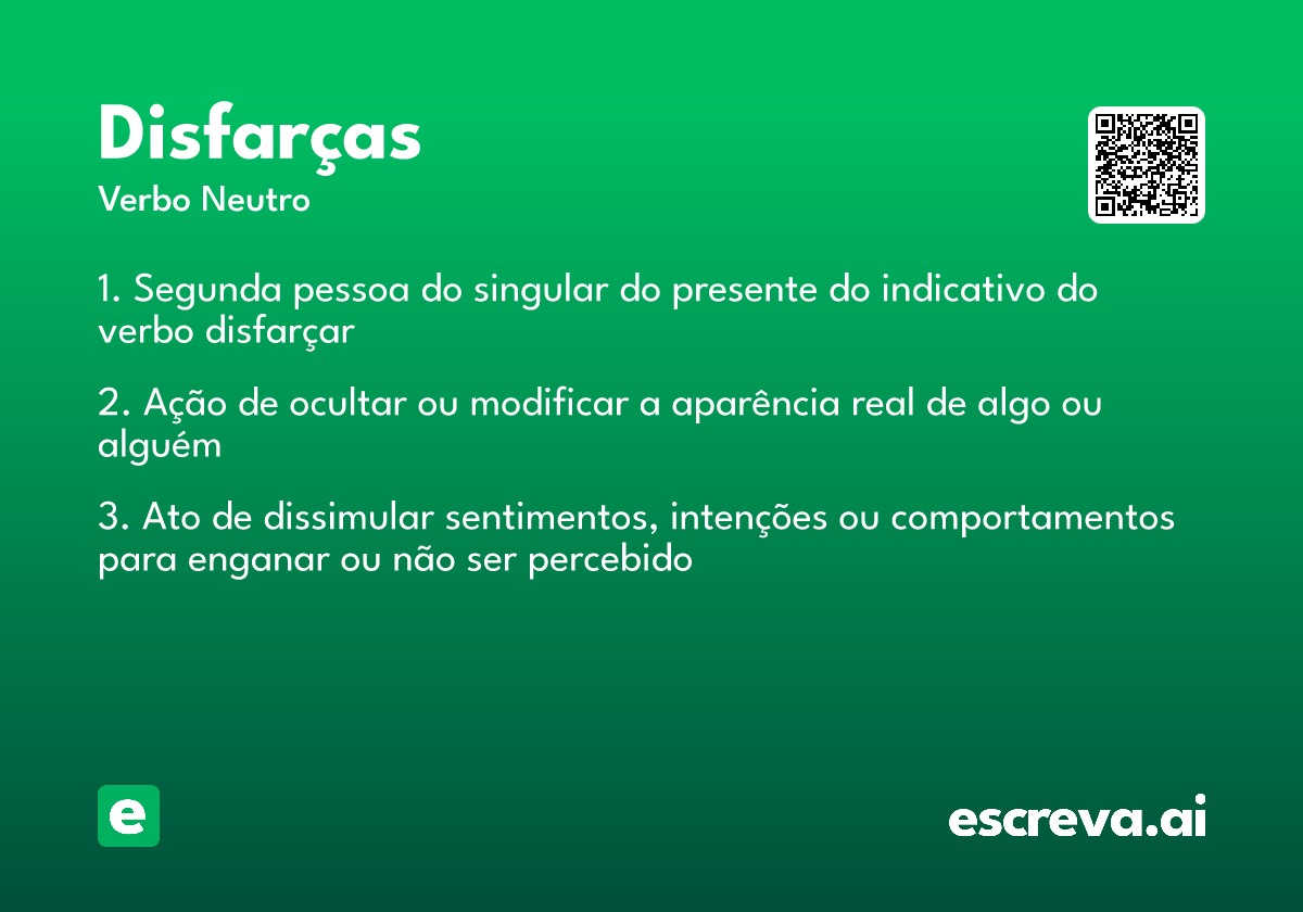 disfarças