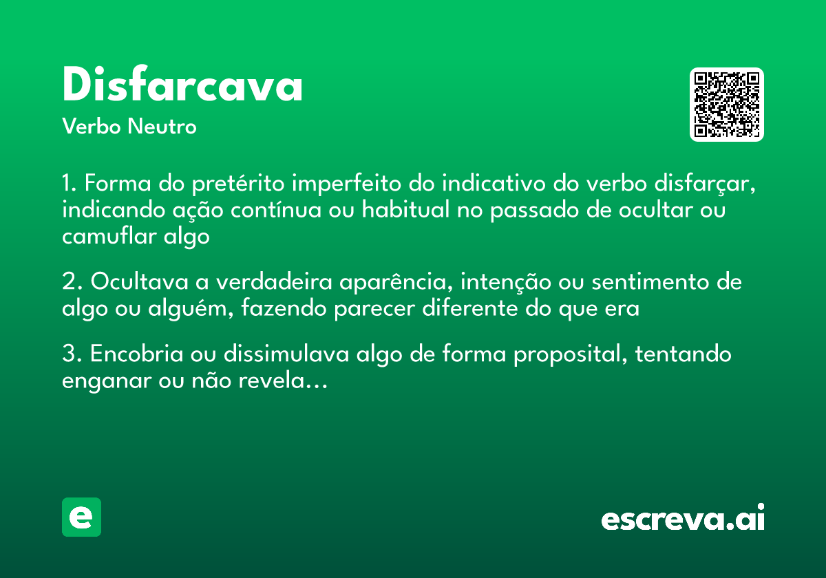 disfarcava