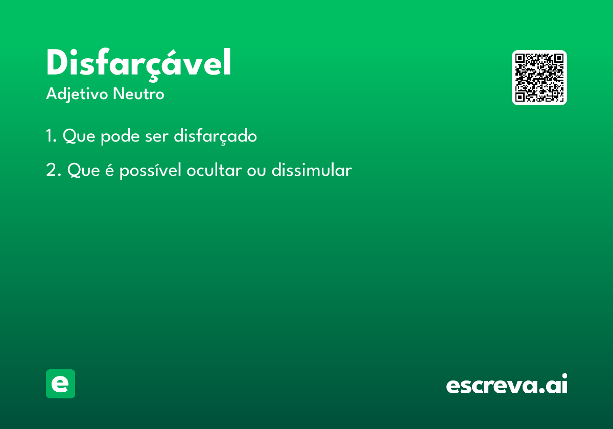 disfarçável