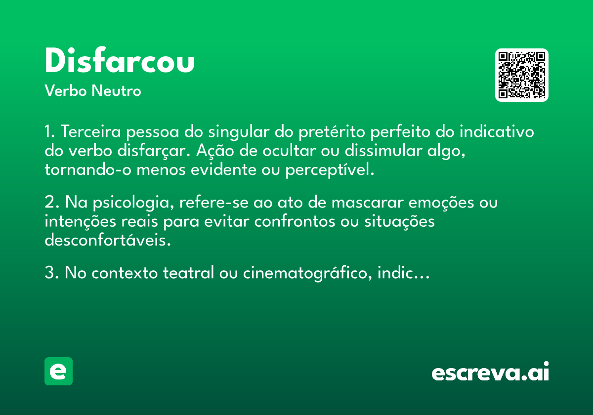 disfarcou
